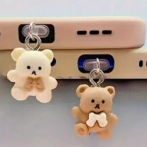 Teddy Bear Cellphone Charms (2)  For Type C